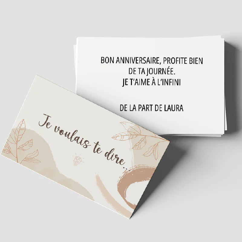 Carte avec message